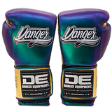 Boxing Pro Gloves Velcro Danger Mx Blue Gold