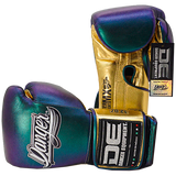 Boxing Pro Gloves Velcro Danger Mx Blue Gold