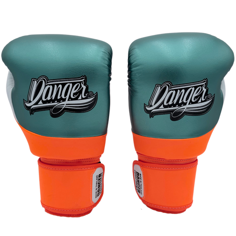Boxing Gloves Danger EVO 3 Microfiber Viridian Orange