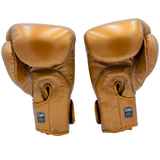 Boxing Gloves Danger Rocket Leather 24k Antique Gold