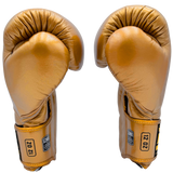 Boxing Gloves Danger Rocket Leather 24k Antique Gold