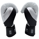 Boxing Gloves Danger EVO 3 Microfiber White Black Silver