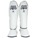 Shin Guards Danger Supermax Semi Leather White