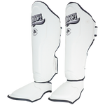 Shin Guards Danger Supermax Semi Leather White