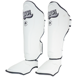 Shin Guards Danger Supermax Semi Leather White