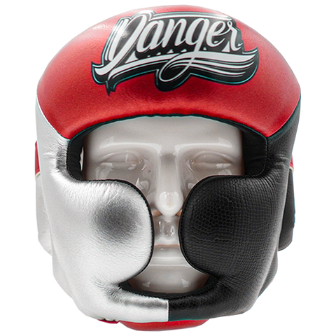 Head Guard Danger Pro Semi Leather Red Cobra