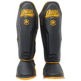 Shin Guards Danger Supermax Semi Leather Black/Gold