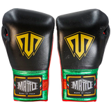 Boxing Gloves Laces Matto Black Italian Metal