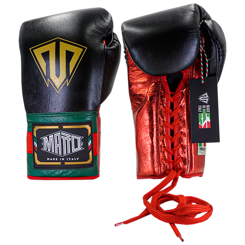 Boxing Gloves Laces Matto Gucci Style Black Red