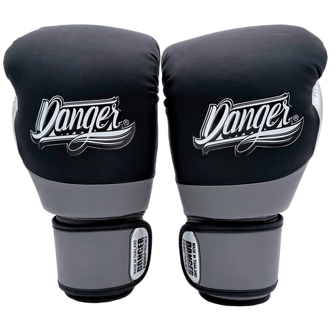 Boxing Gloves Danger EVO 3 Microfiber Black Grey Silver