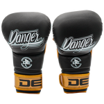 MMA Gloves Danger Sparring Semi Leather Black Gold