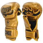 MMA Gloves Danger Sparring Semi Leather Metal Gold