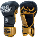 MMA Gloves Danger Sparring Semi Leather Black Gold