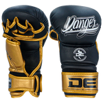 MMA Gloves Danger Sparring Semi Leather Black Gold