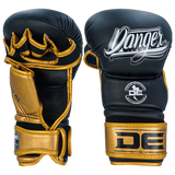 MMA Gloves Danger Sparring Semi Leather Black Gold