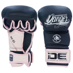 MMA Gloves Danger Sparring Semi Leather Black Light Pink