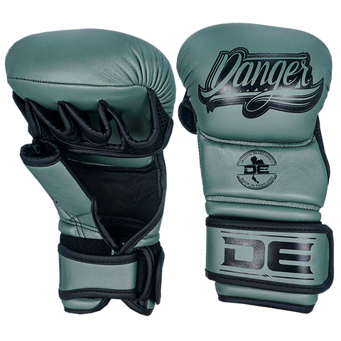 MMA Gloves Danger Sparring Semi Leather Army Green