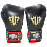 Boxing Gloves Velcro Matto Black Green