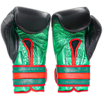 Boxing Gloves Velcro Matto Black Green