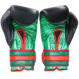 Boxing Gloves Velcro Matto Black Green