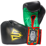 Boxing Gloves Velcro Matto Black Green