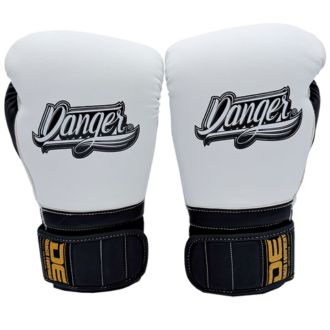 Boxing Gloves Danger Mexican Microfiber White Black