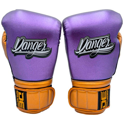 Boxing Gloves Danger Mexican Microfiber Purple Gold