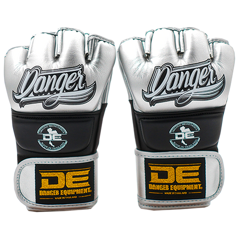 MMA Gloves Competition Danger Semi Leather Silver/Black