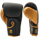 Boxing Gloves Danger Rocket Semi Leather Black Gold