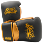 Boxing Gloves Danger Rocket Semi Leather Black Gold