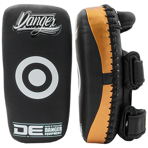 Kick Thai Pads Danger Pro Semi Leather Black/Gold