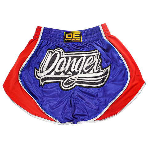 Muaythai Shorts Danger Black Blue/Red