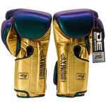 Boxing Pro Gloves Velcro Danger Mx Blue Gold