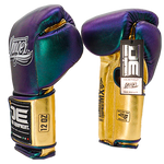 Boxing Pro Gloves Velcro Danger Mx Blue Gold