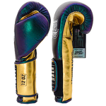 Boxing Pro Gloves Velcro Danger Mx Blue Gold