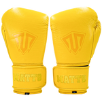 Boxing Gloves Velcro Matto Embriodry Yellow