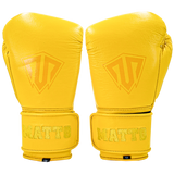 Boxing Gloves Velcro Matto Embriodry Yellow