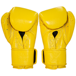 Boxing Gloves Velcro Matto Embriodry Yellow