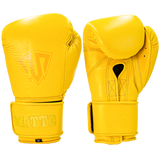 Boxing Gloves Velcro Matto Embriodry Yellow