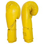 Boxing Gloves Velcro Matto Embriodry Yellow