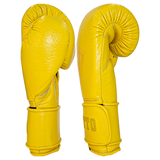 Boxing Gloves Velcro Matto Embriodry Yellow