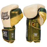 Boxing Pro Gloves Velcro Danger Mx White Green
