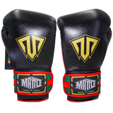 Boxing Gloves Velcro Matto Black Red