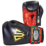 Boxing Gloves Velcro Matto Black Red