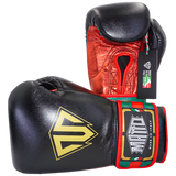 Boxing Gloves Velcro Matto Black Red