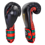 Boxing Gloves Velcro Matto Black Red