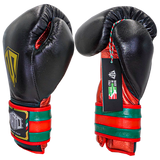 Boxing Gloves Velcro Matto Black Red