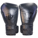 Boxing Gloves Velcro Matto Embriodry Black