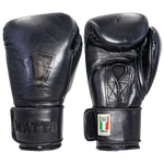 Boxing Gloves Velcro Matto Embriodry Black