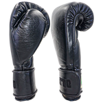 Boxing Gloves Velcro Matto Embriodry Black